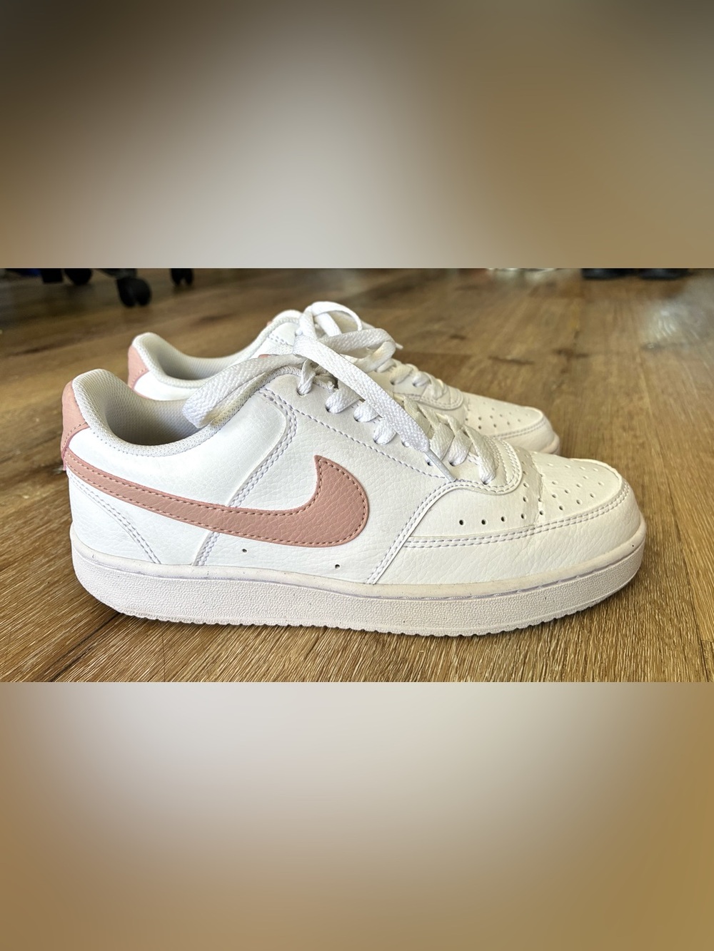 Nike Court Vision Low Next Nature White Pink Women Shoes Size US 7.5 EU 38.5